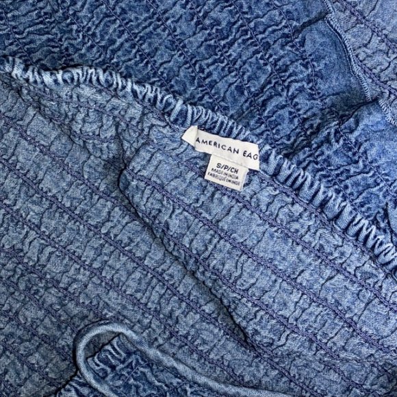 America Eagle Jean Halter-Top with Ruffles - Picture 4 of 4